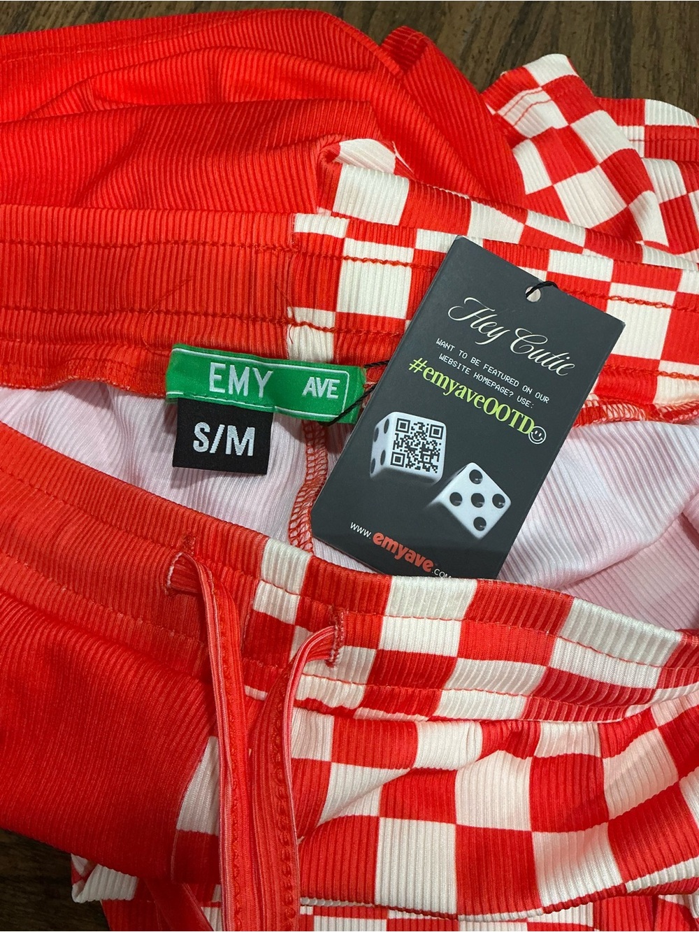 Emy Ave Split pant red/orange and cream - Picture 2 of 4